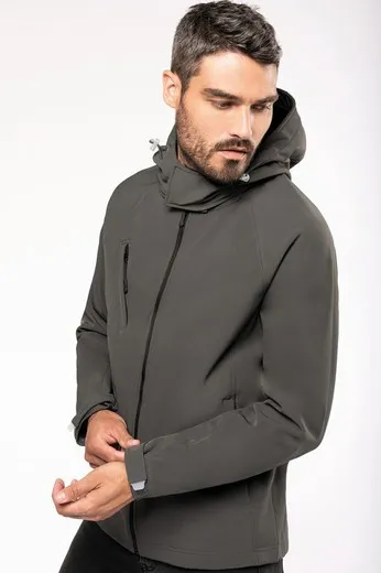 CHAQUETA SOFTSHELL CON CAPUCHA EXTRAIBLE HOMBRE