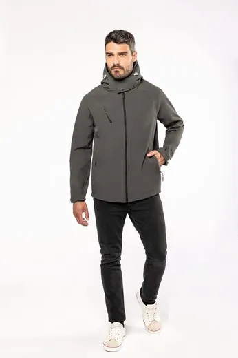 CHAQUETA SOFTSHELL CON CAPUCHA EXTRAIBLE HOMBRE