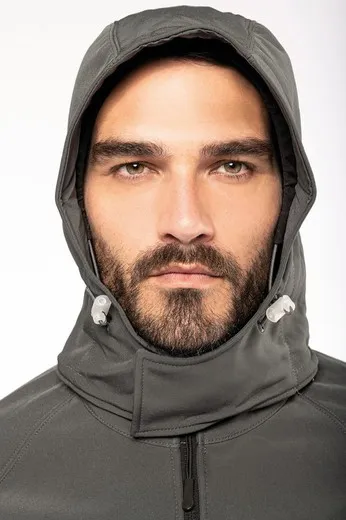 CHAQUETA SOFTSHELL CON CAPUCHA EXTRAIBLE HOMBRE