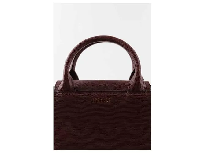 Claudie Pierlot Bolso de cuero Burdeos 