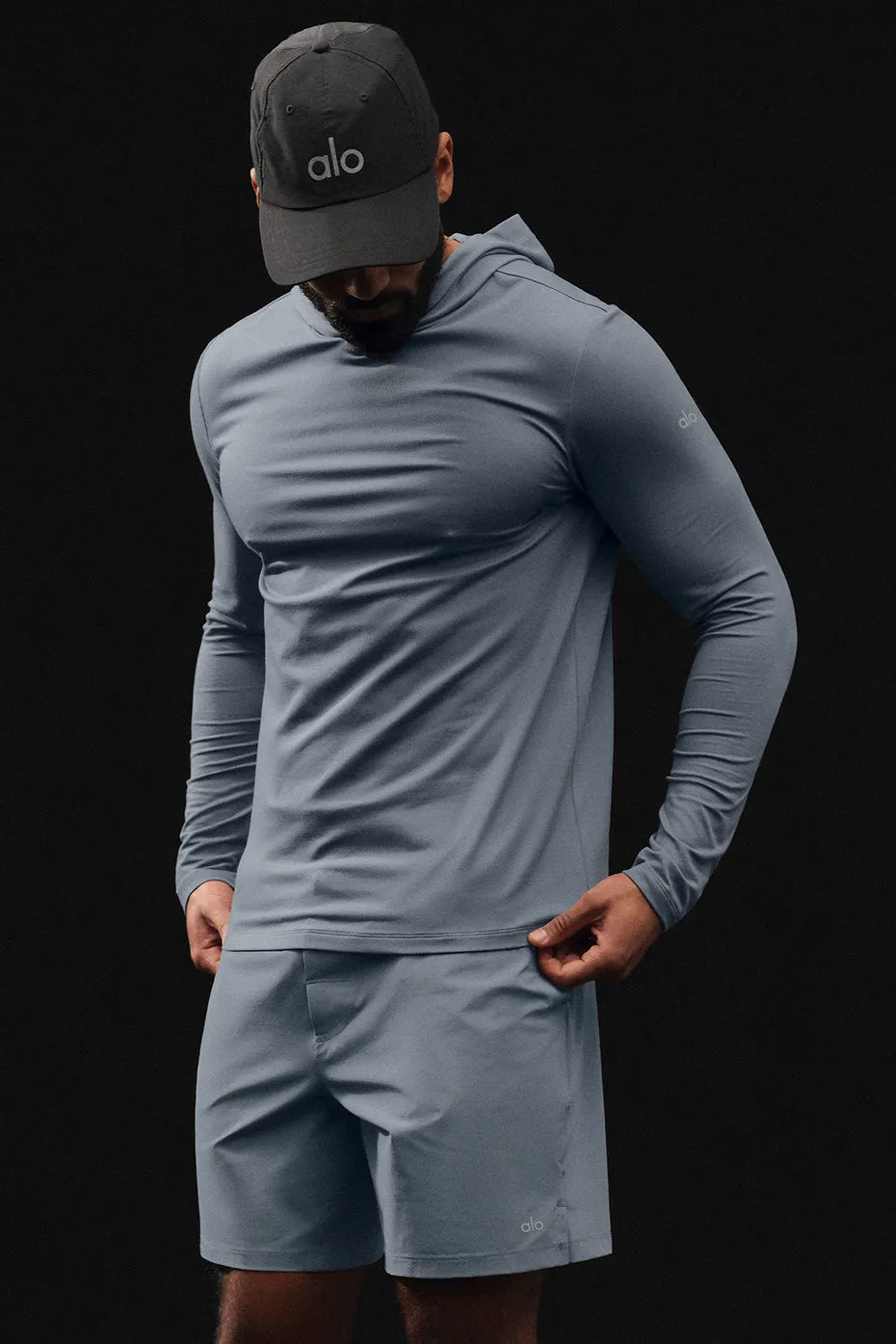 Conquer Reform Long Sleeve With Hood - Steel Grey