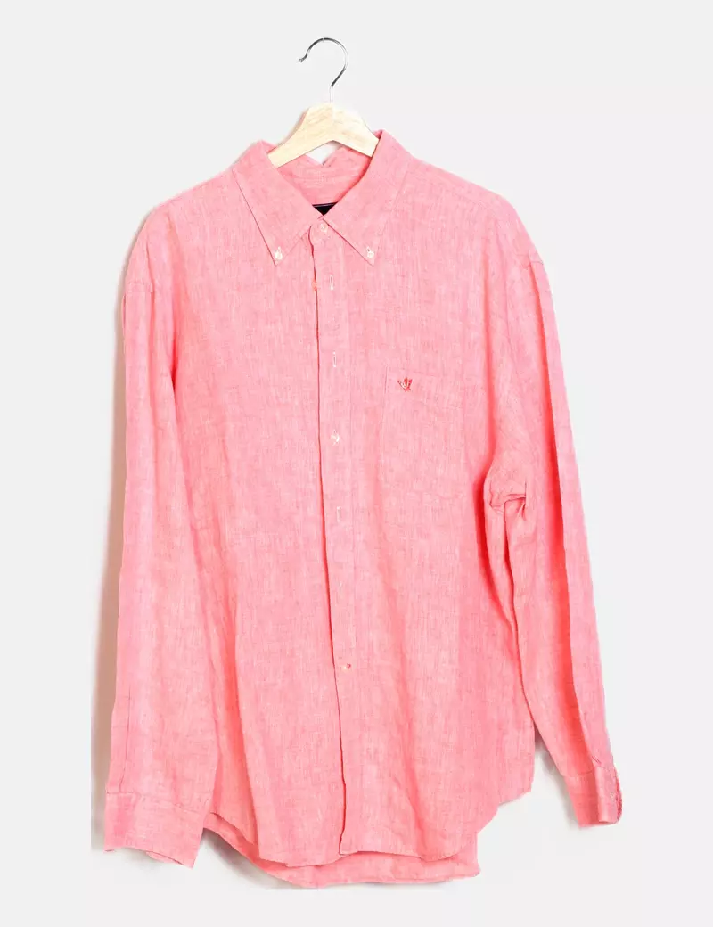 Cortefiel Camisa rosa texturizada