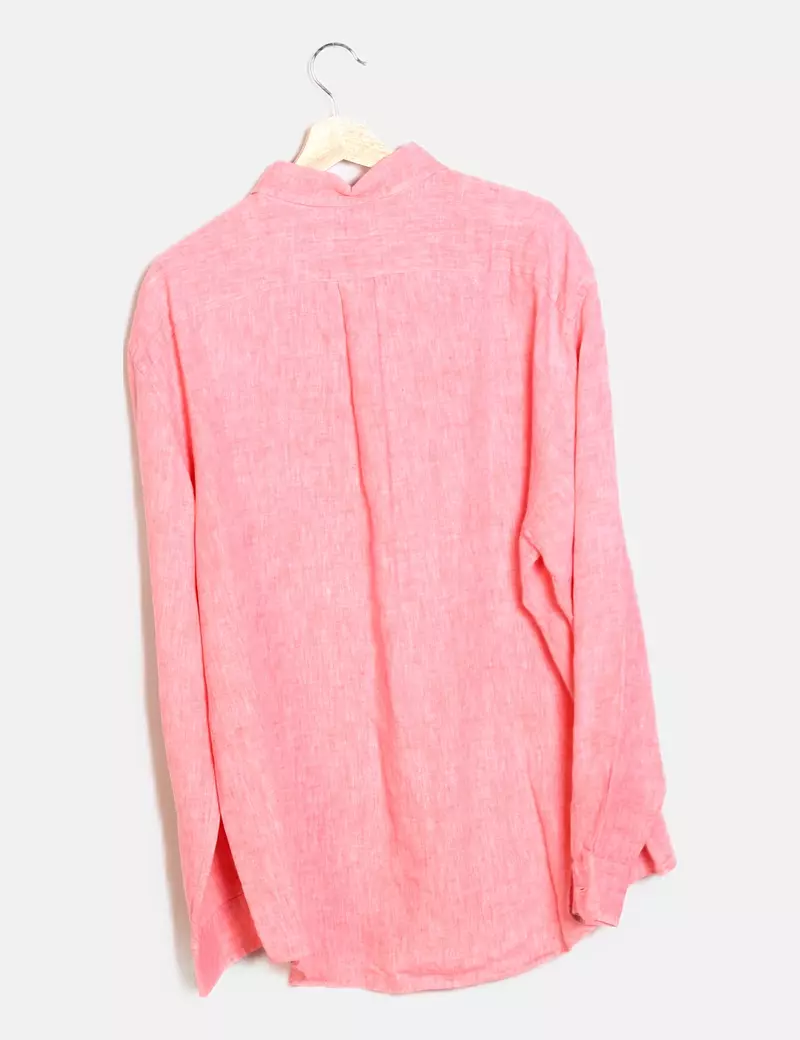 Cortefiel Camisa rosa texturizada