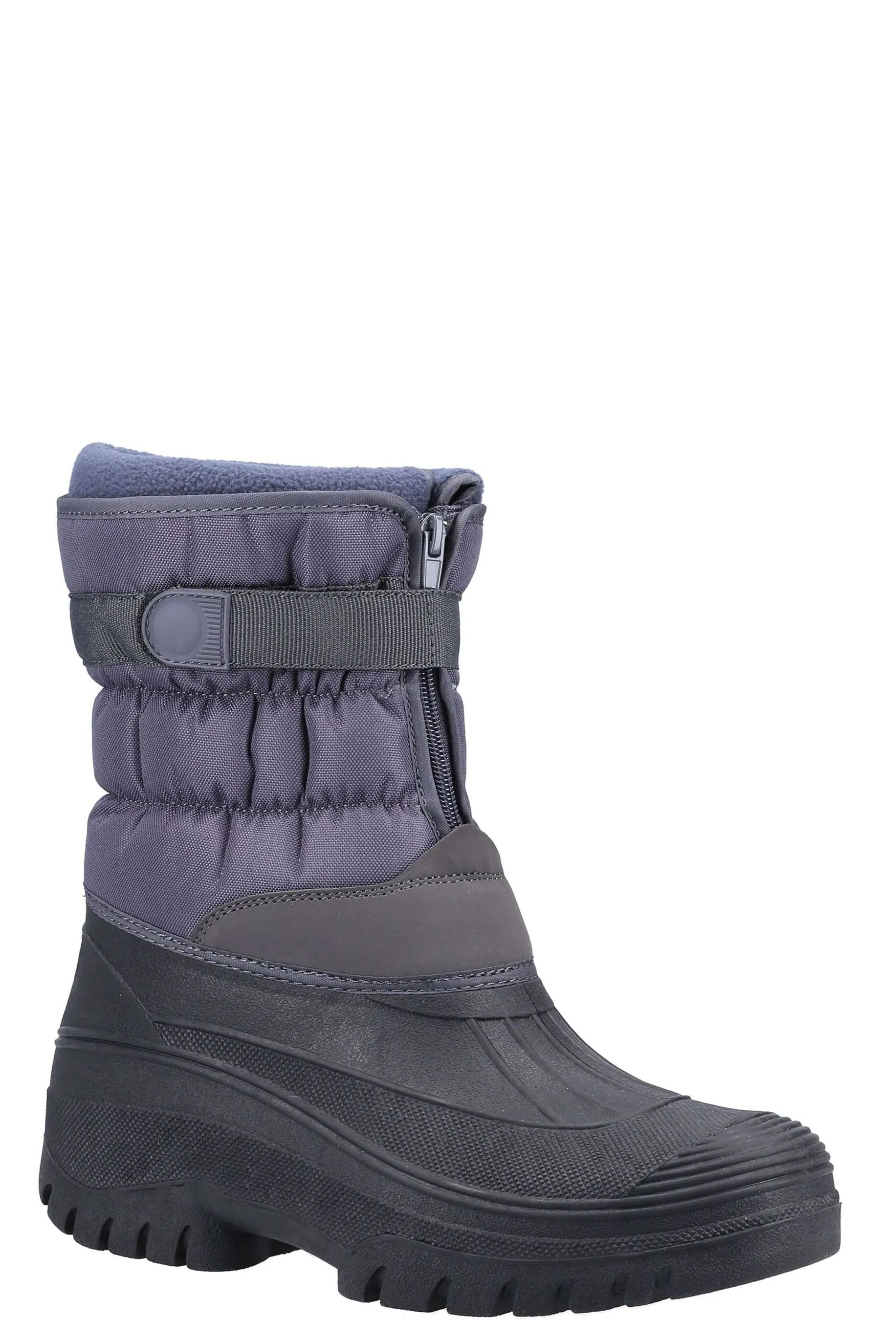 Cotswolds Cierre gris Chase Touch y botas de invierno con cremallera