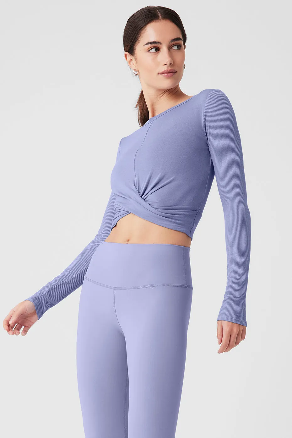 Cover Long Sleeve Top - Lilac Blue