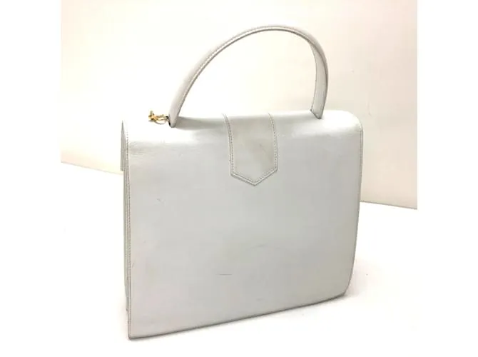 Céline Bolso de cuero blanco vintage Celine 