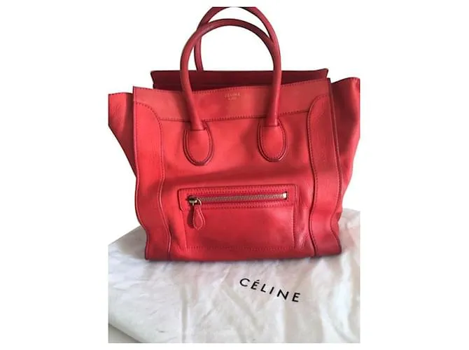 Céline Bolsos de mano Roja 