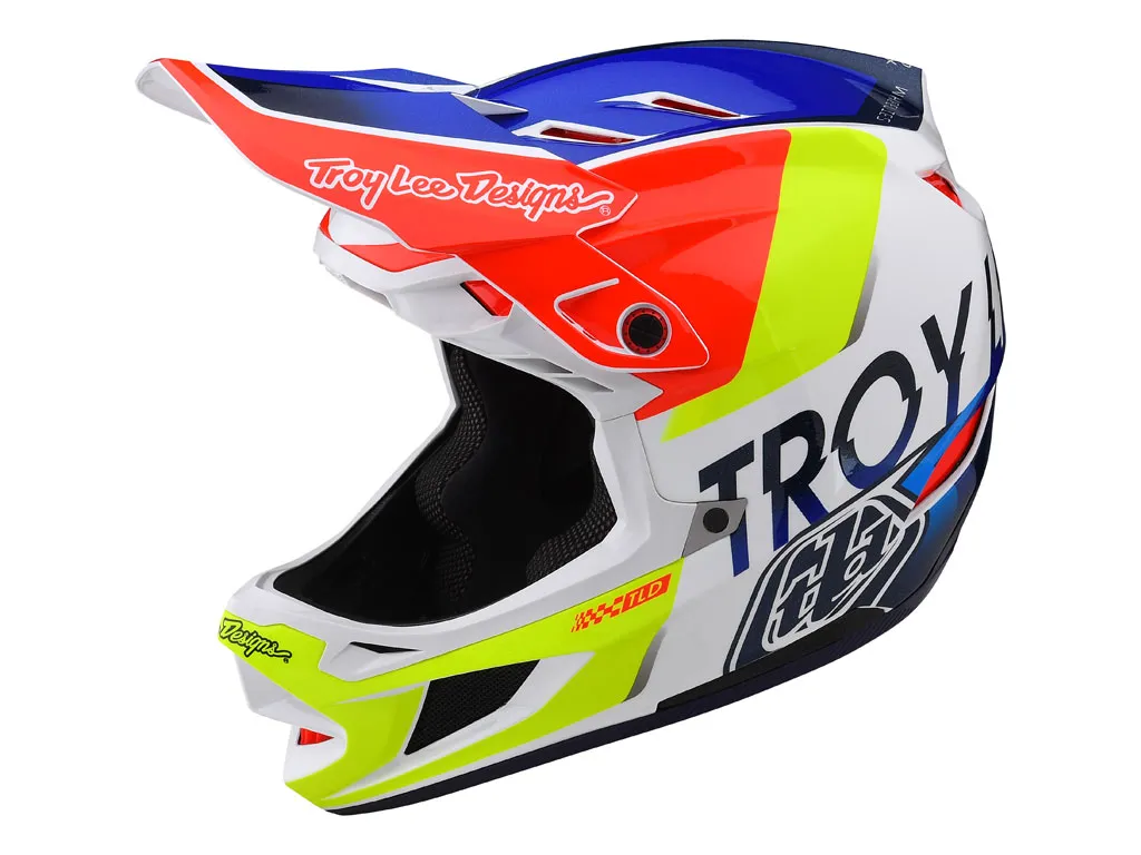 D4 COMPOSITE HELMET QUALIFIER WHITE/BLUE L