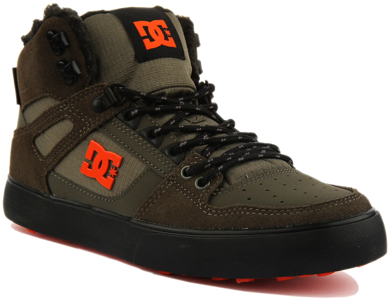 DC Shoes Pure Hi Top WC Zapatillas casual con cordones para hombre en oliva