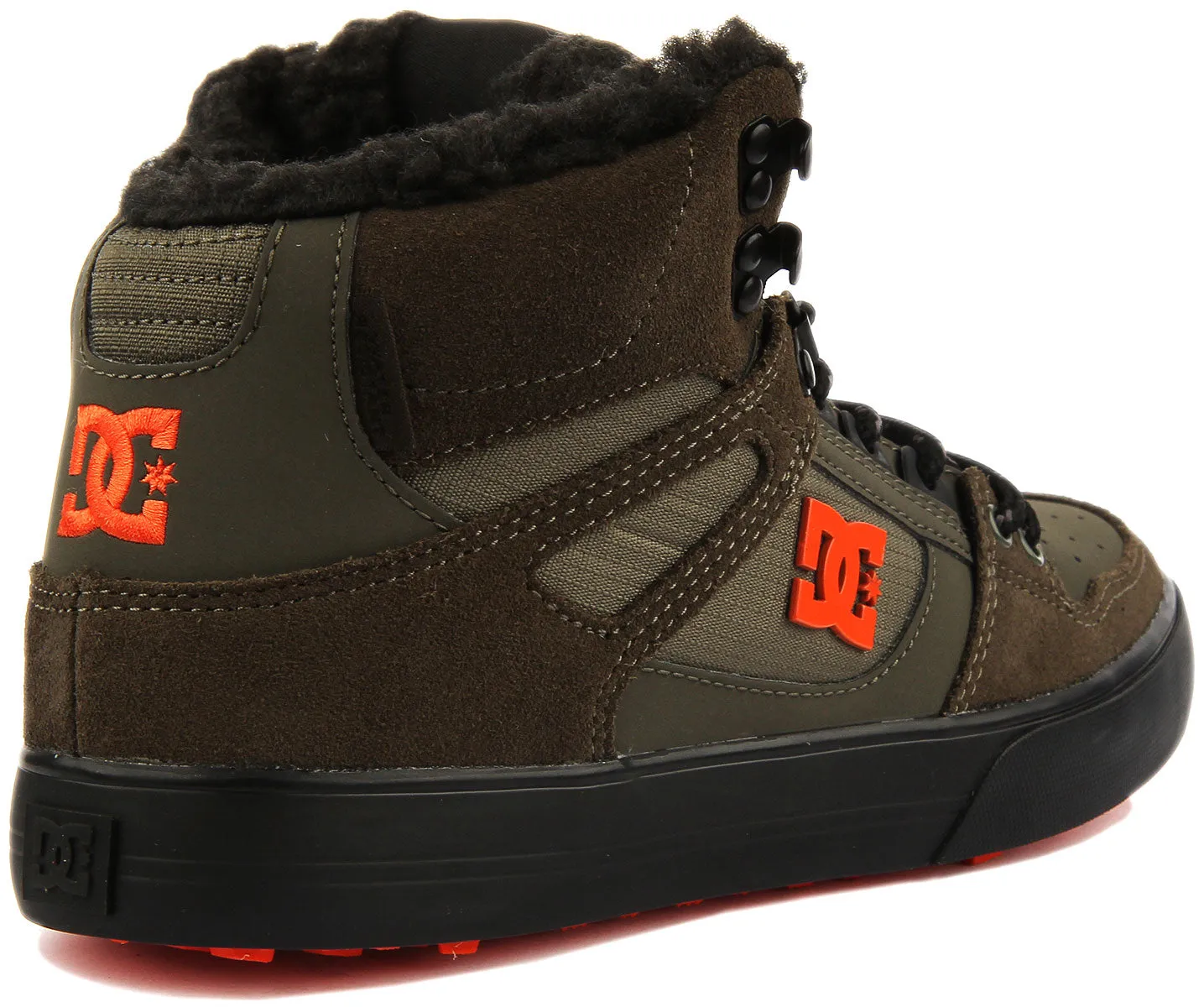 DC Shoes Pure Hi Top WC Zapatillas casual con cordones para hombre en oliva