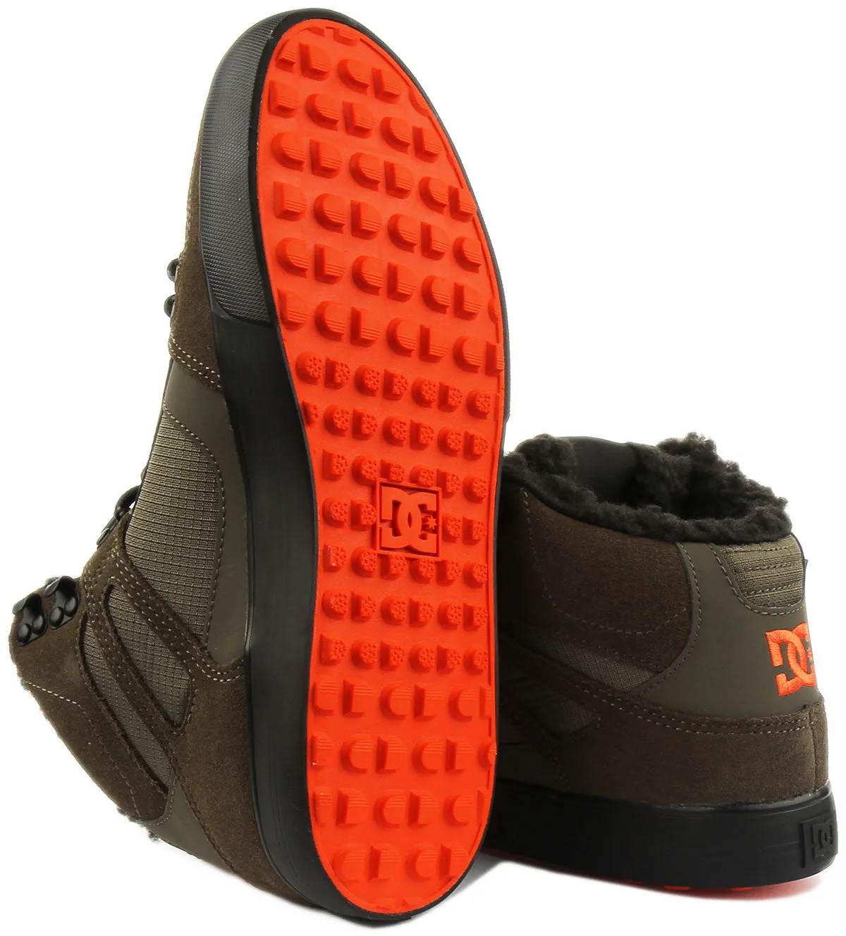 DC Shoes Pure Hi Top WC Zapatillas casual con cordones para hombre en oliva