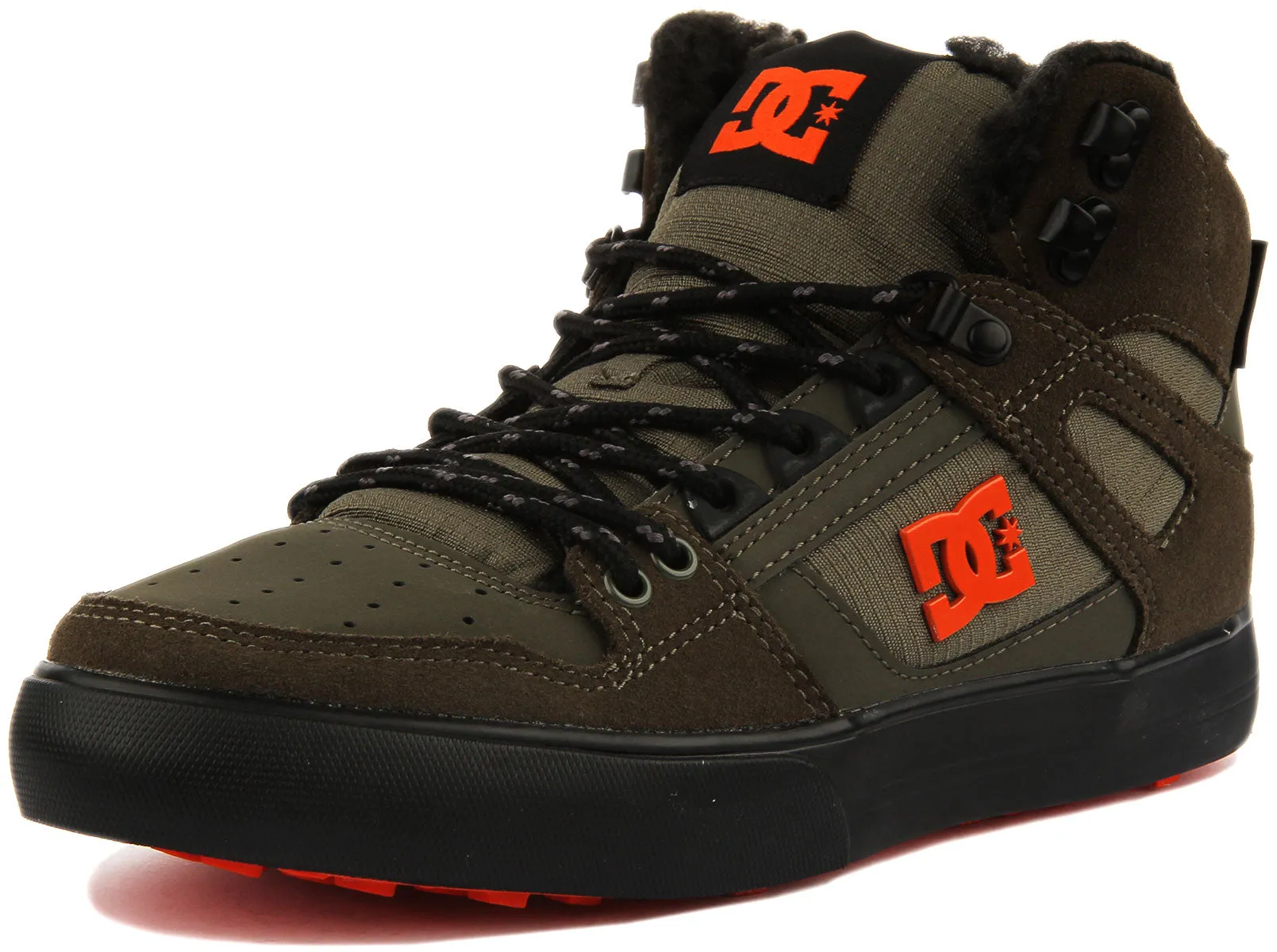 DC Shoes Pure Hi Top WC Zapatillas casual con cordones para hombre en oliva