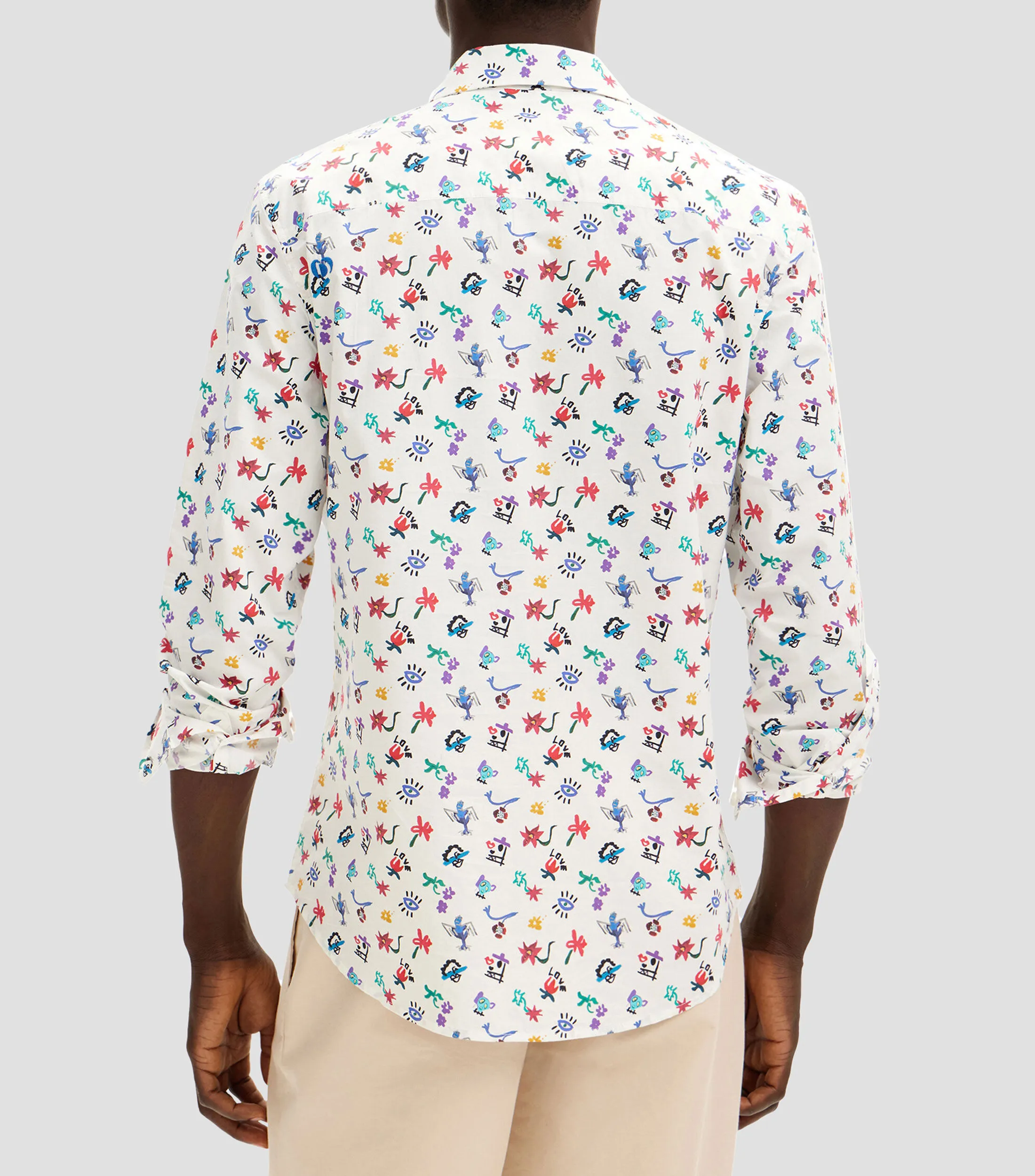 Desigual Camisa con multidiseño de manga larga Hombre