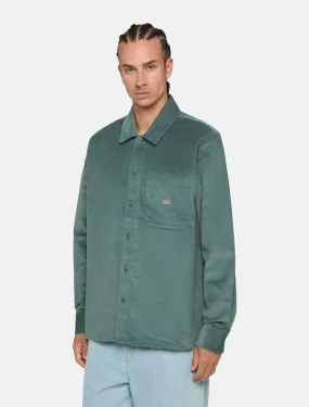 dickies camisa corduroy shirt ls lincoln green