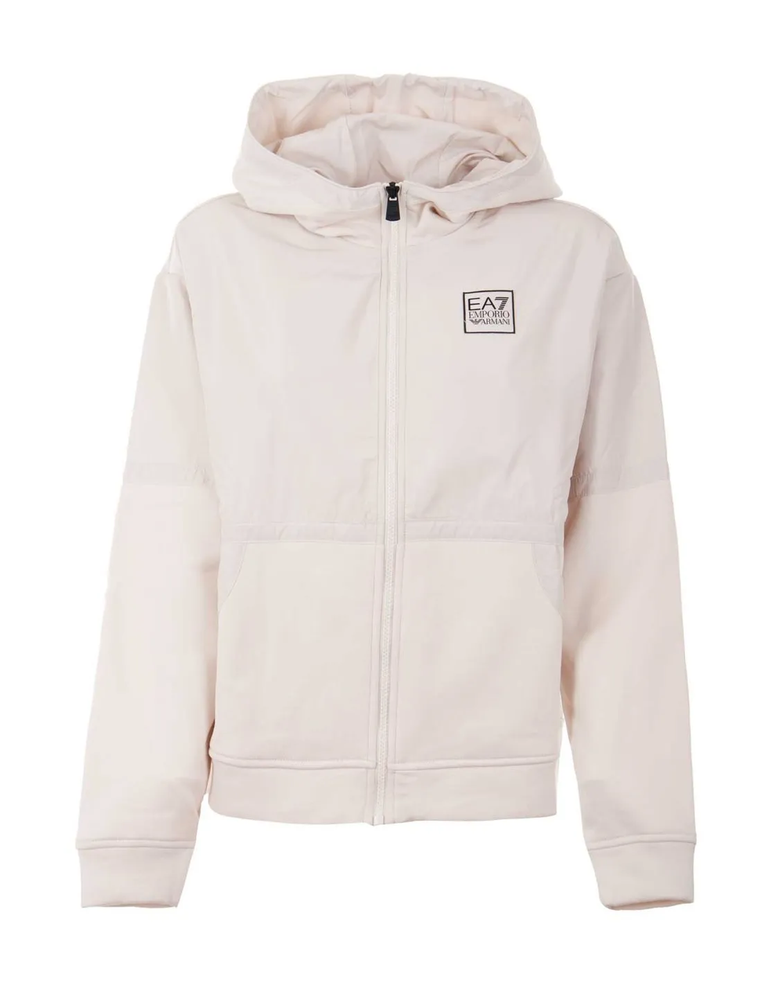 EA7 - Sudadera beige con cremallera 6DTM32 TJZUZ Mujer