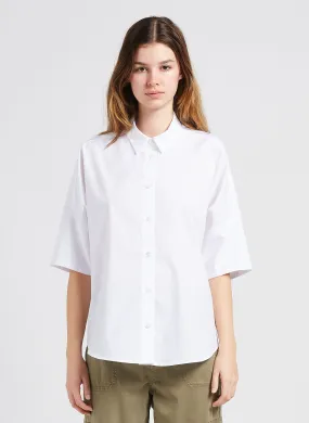 GERARD DAREL NARA - Camisa oversize de algodón con cuello clásico en blanco