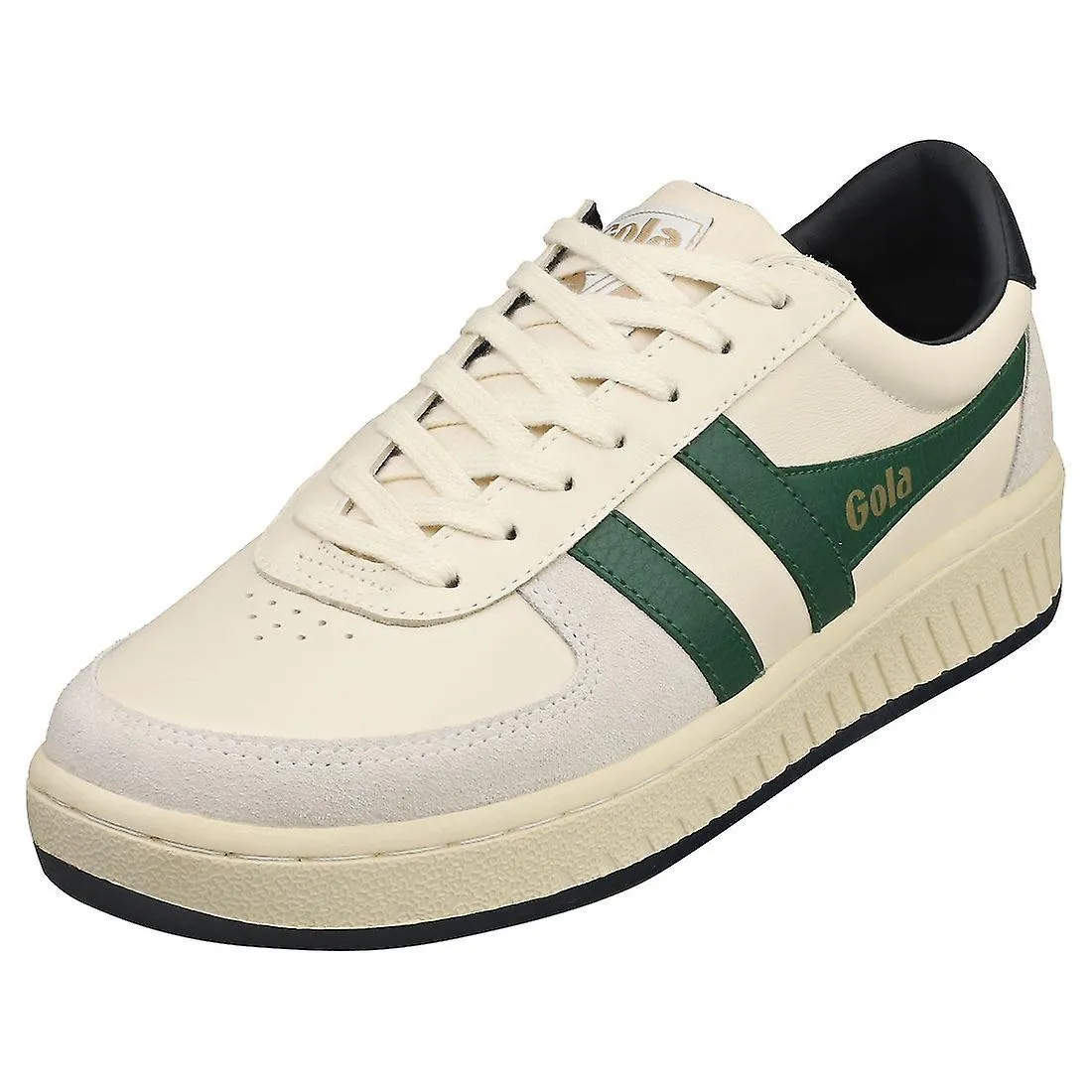 Gola Grandslam Classic Zapatillas Casual para Hombre en Blanco Roto Verde