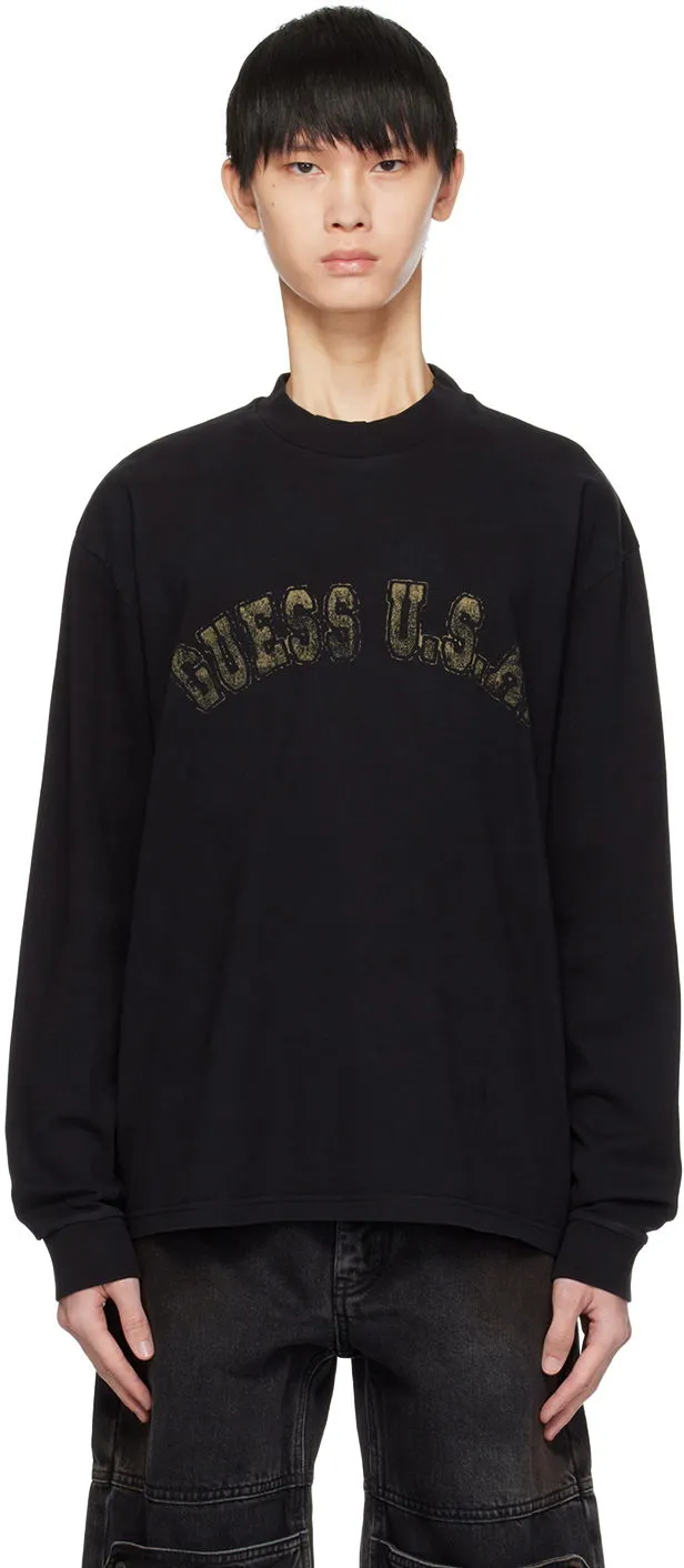 GUESS USA Faded Long Sleeve T-shirt