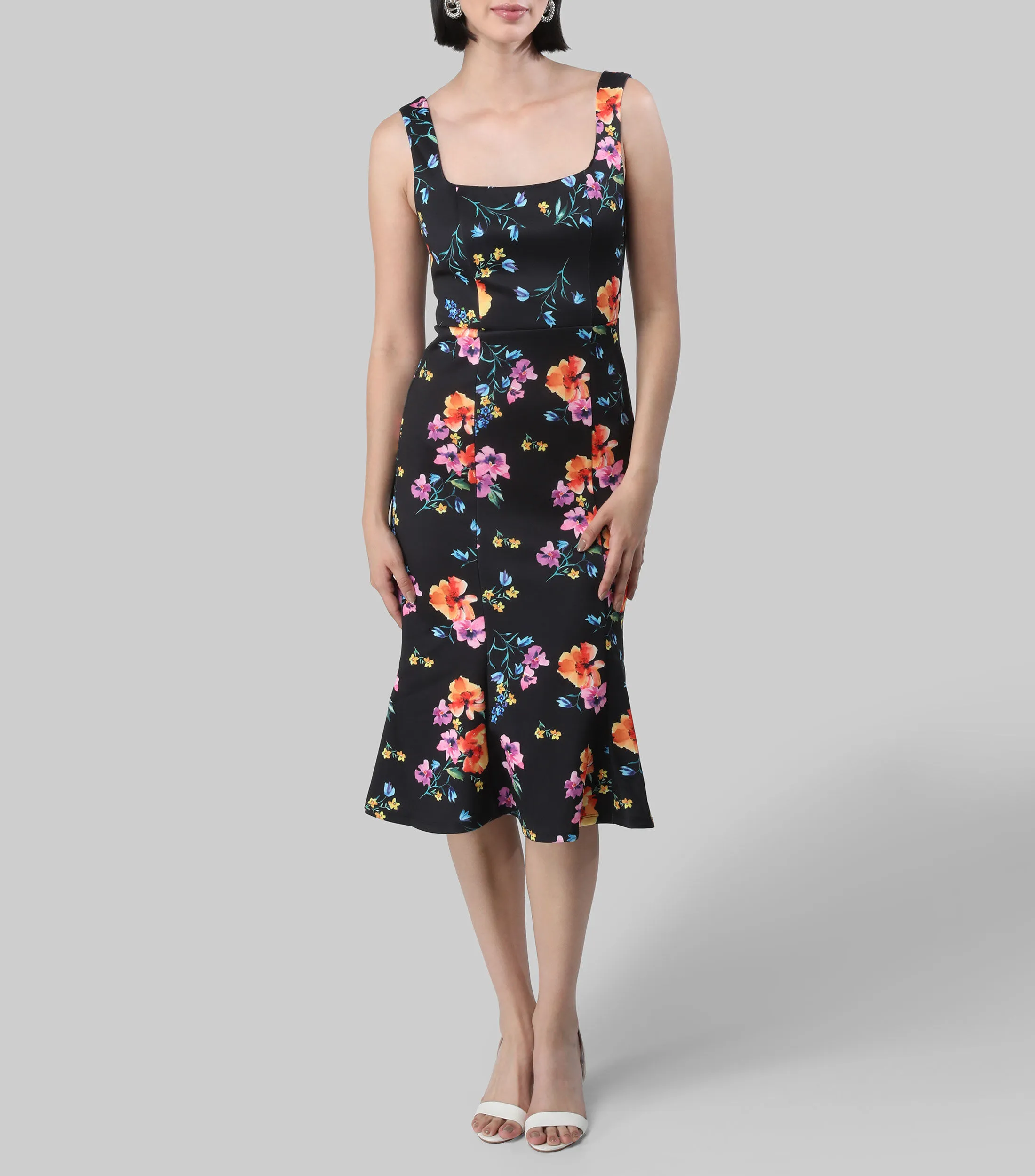 Guess Vestido Midi Estampado Floral Mujer