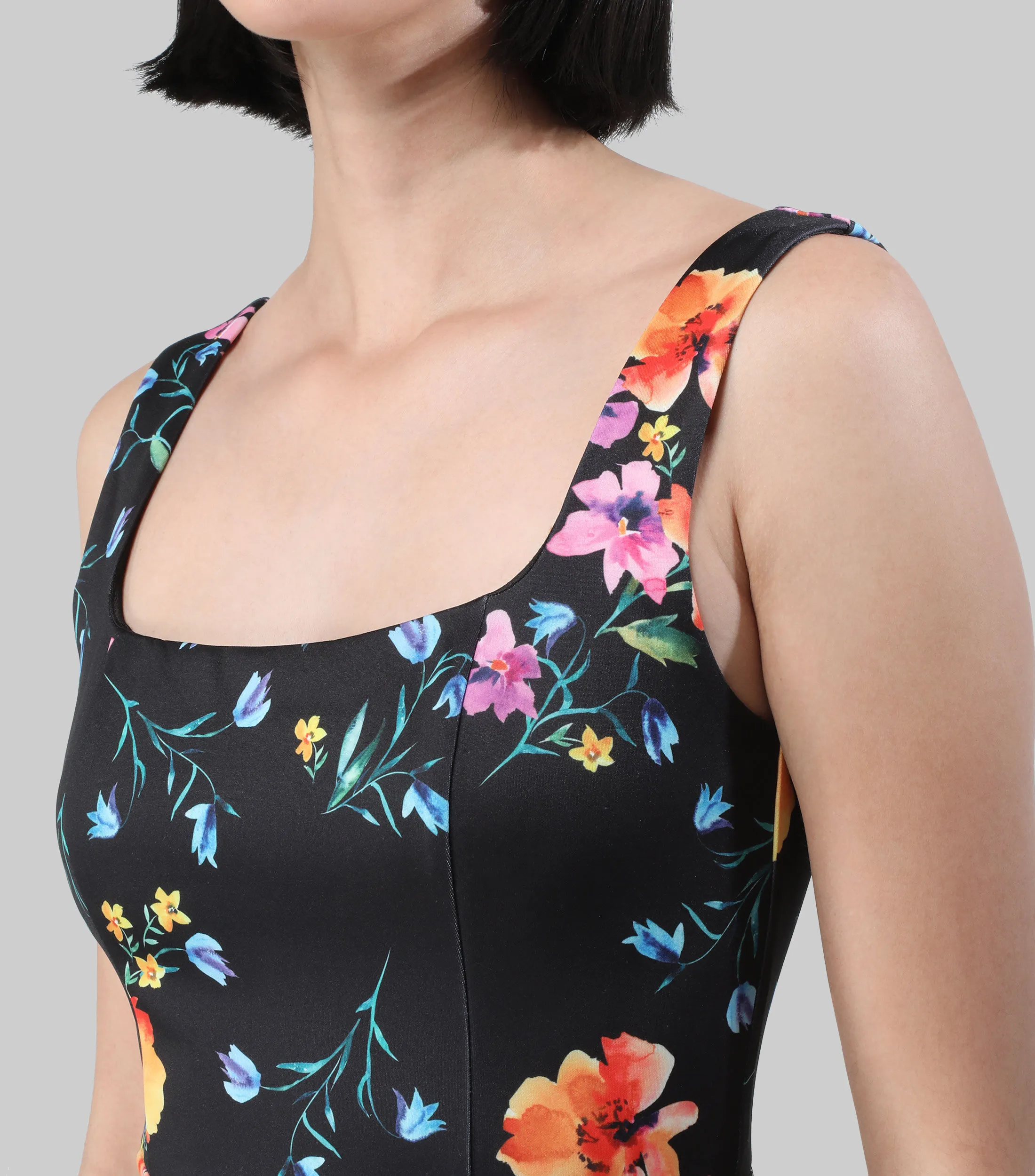 Guess Vestido Midi Estampado Floral Mujer