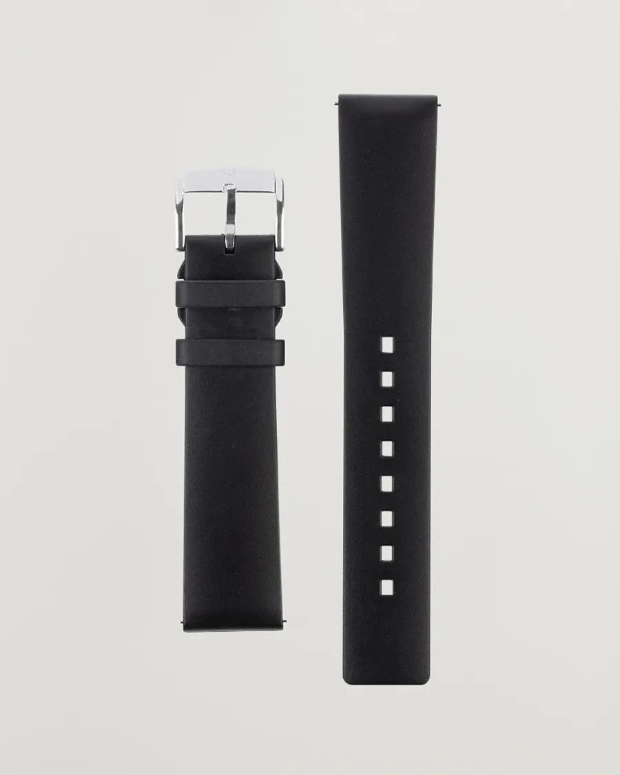 HIRSCH Pure Natural Rubber Watch Strap Black