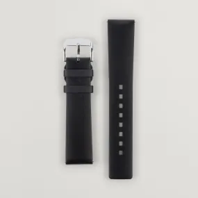 HIRSCH Pure Natural Rubber Watch Strap Black