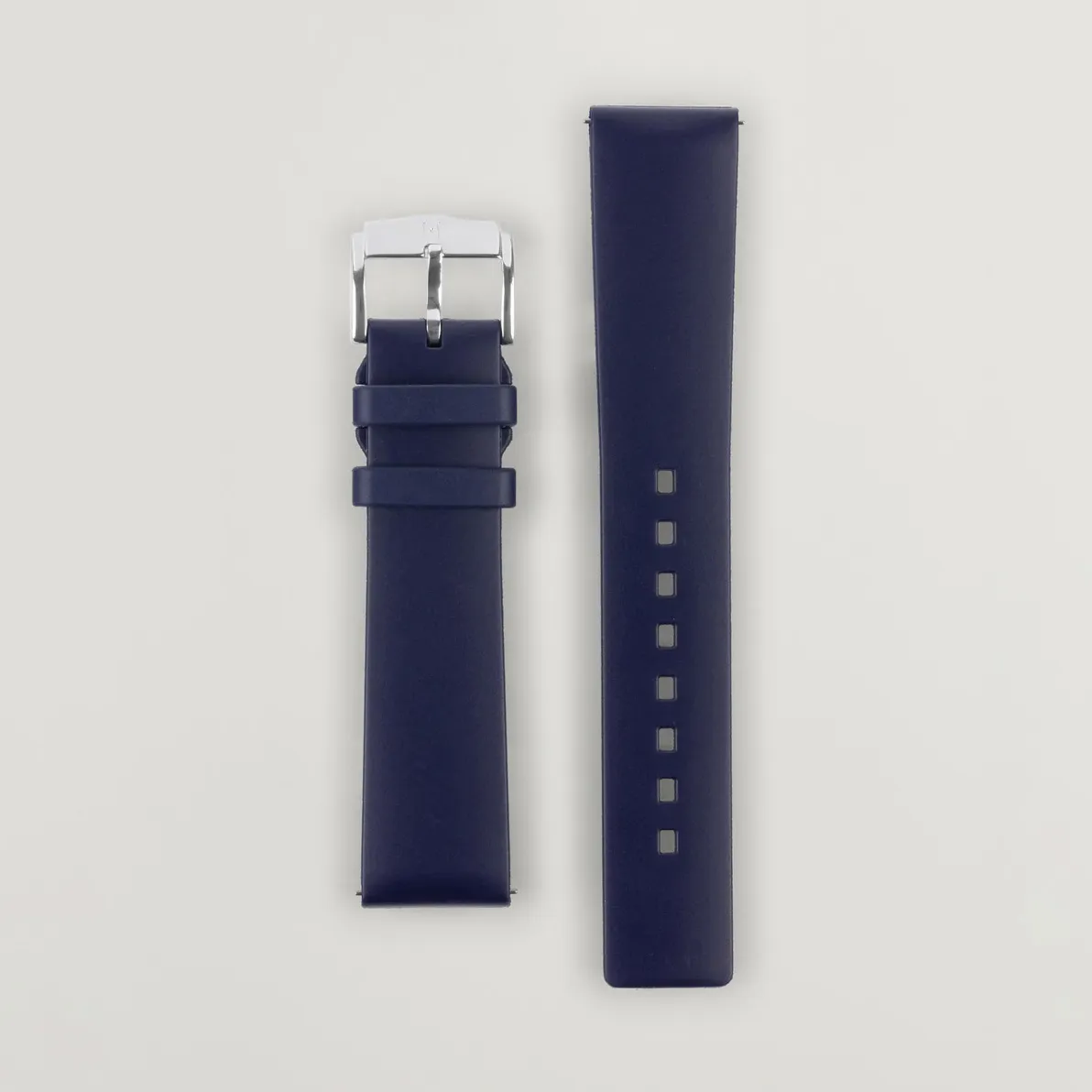 HIRSCH Pure Natural Rubber Watch Strap Blue