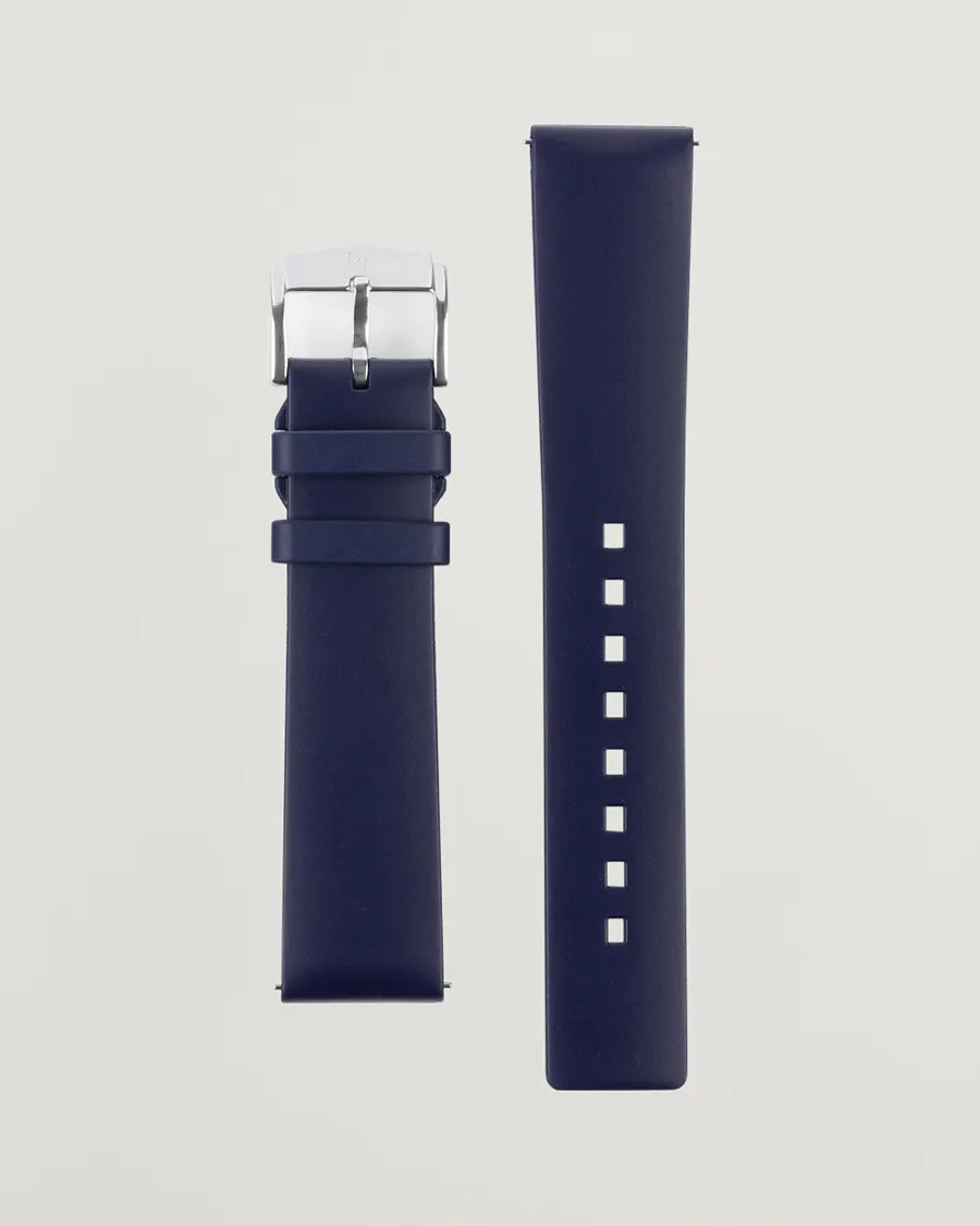 HIRSCH Pure Natural Rubber Watch Strap Blue