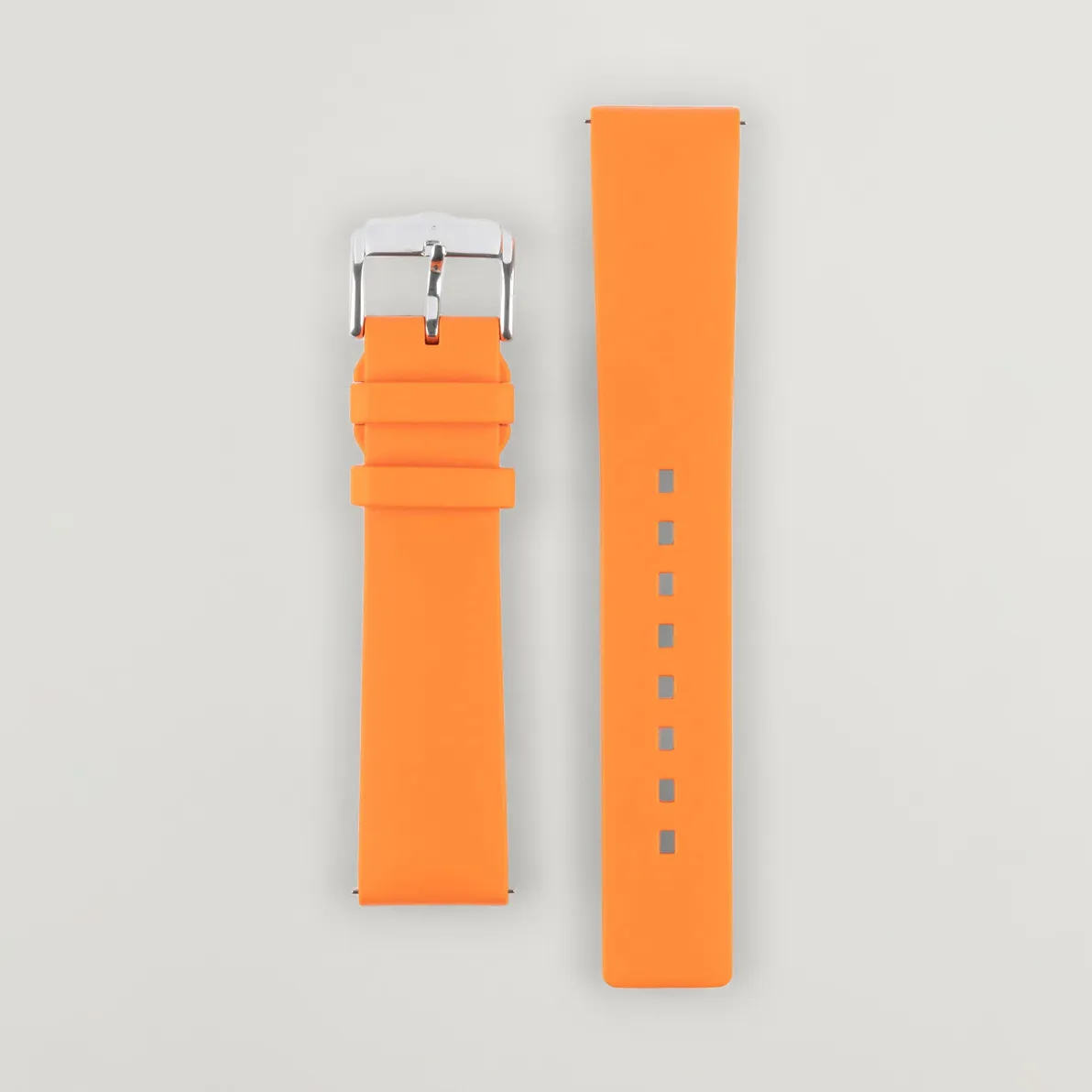 HIRSCH Pure Natural Rubber Watch Strap Orange