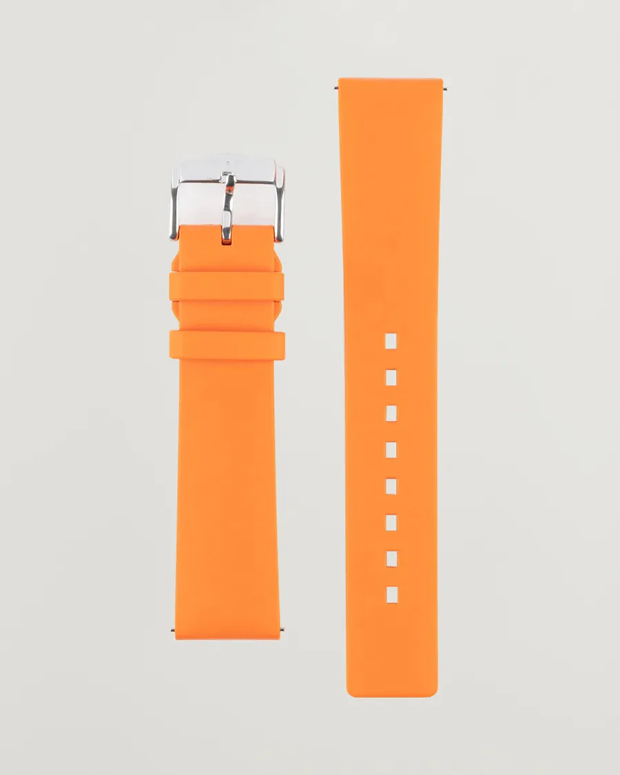 HIRSCH Pure Natural Rubber Watch Strap Orange