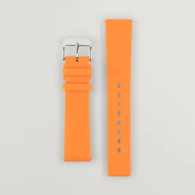 HIRSCH Pure Natural Rubber Watch Strap Orange