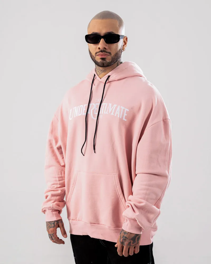 Hoodie Oversize Con Capucha Rosado Under