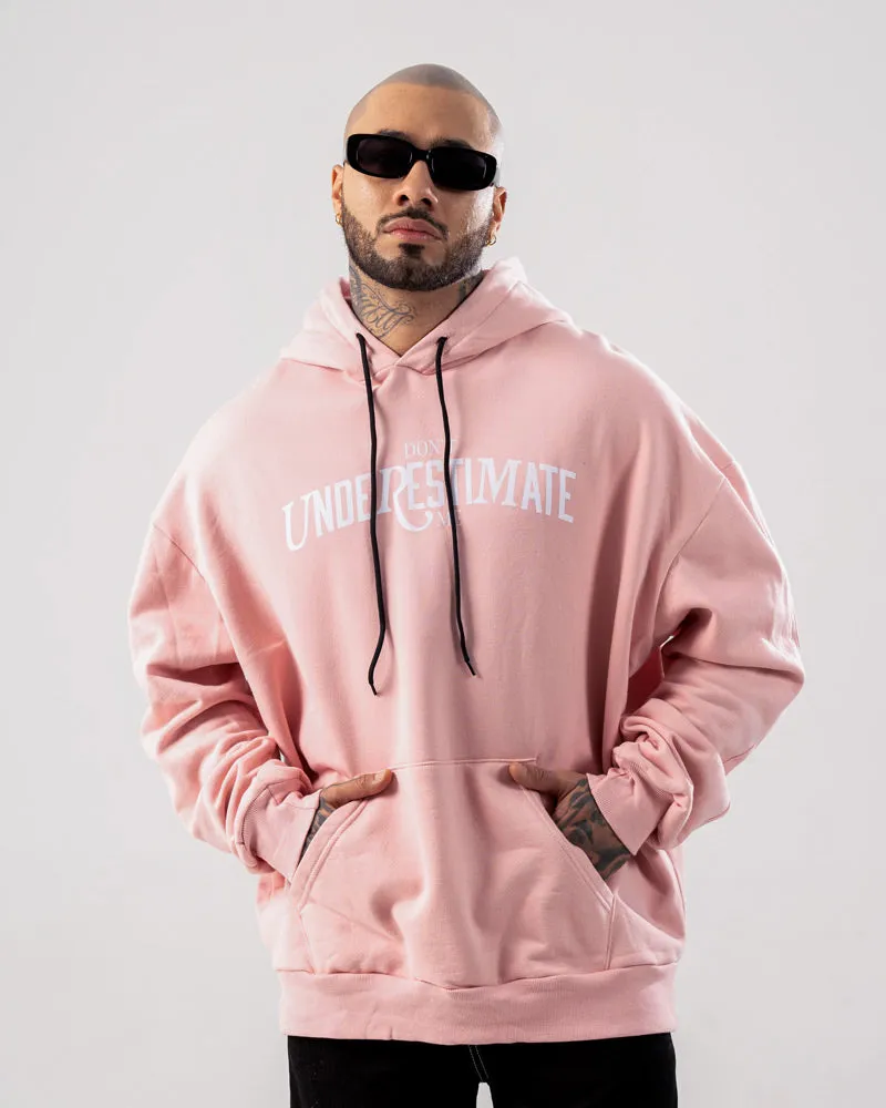 Hoodie Oversize Con Capucha Rosado Under