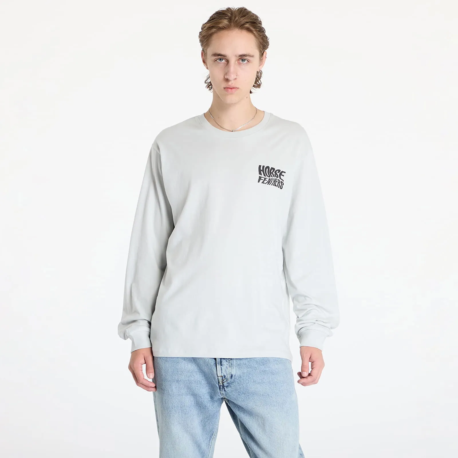 Horsefeathers Distort Long Sleeve T-Shirt Cement M