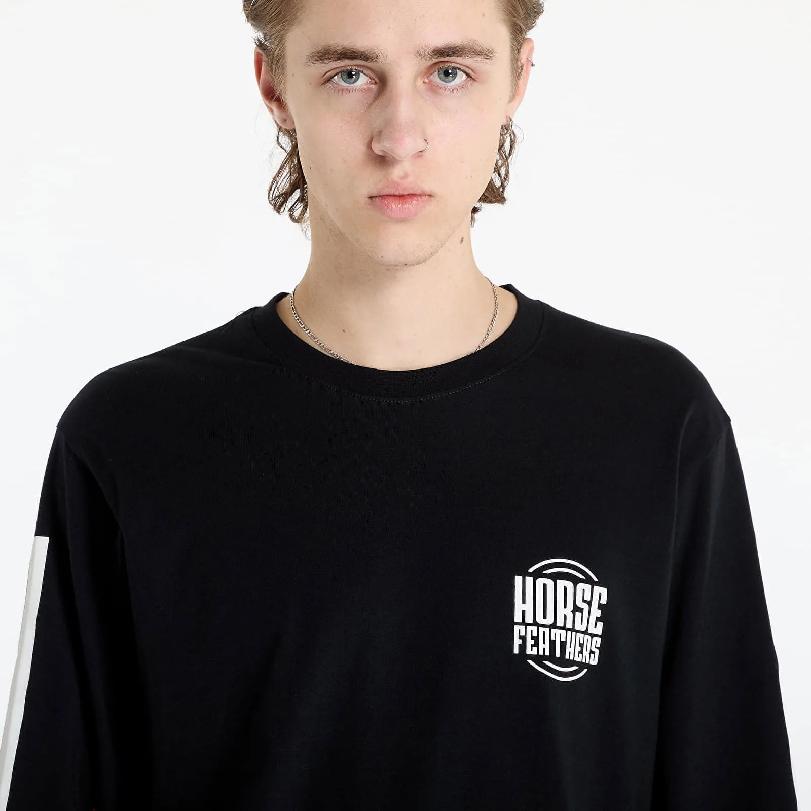 Horsefeathers Tall Typo Long Sleeve T-Shirt Black M