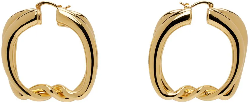 Jacquemus Gold 'Les Petites Creoles Nodi' Earrings