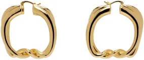 Jacquemus Gold 'Les Petites Creoles Nodi' Earrings