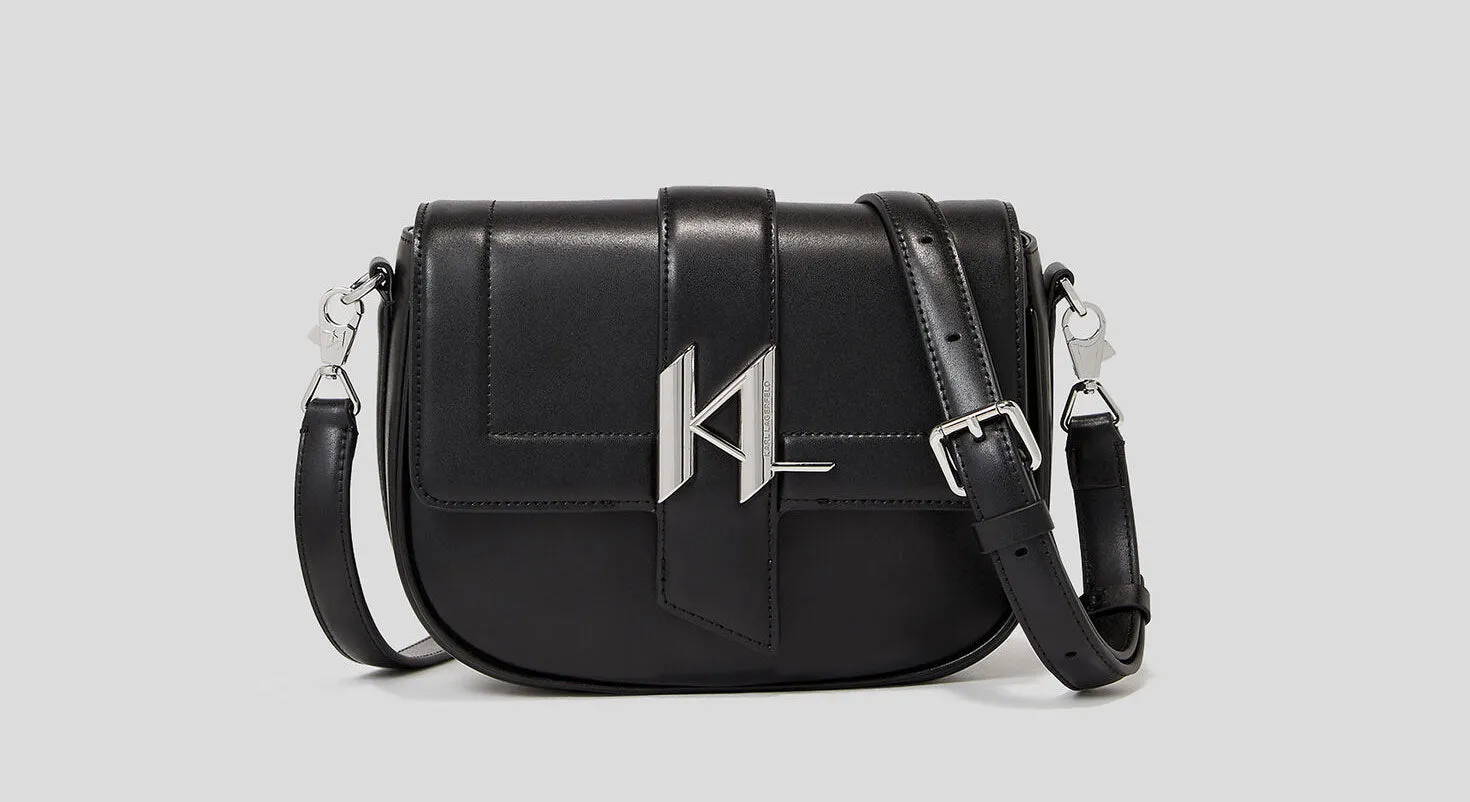 Karl Lagerfeld K Signature Bolso de cuero para mujer en negro