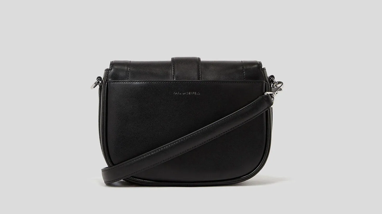 Karl Lagerfeld K Signature Bolso de cuero para mujer en negro