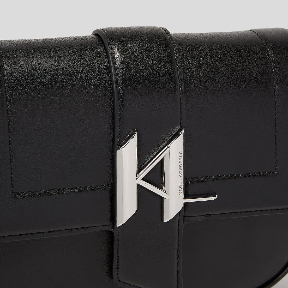 Karl Lagerfeld K Signature Bolso de cuero para mujer en negro