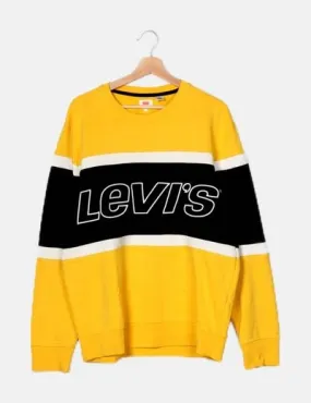 Levi's Sudadera amarilla logo bordado