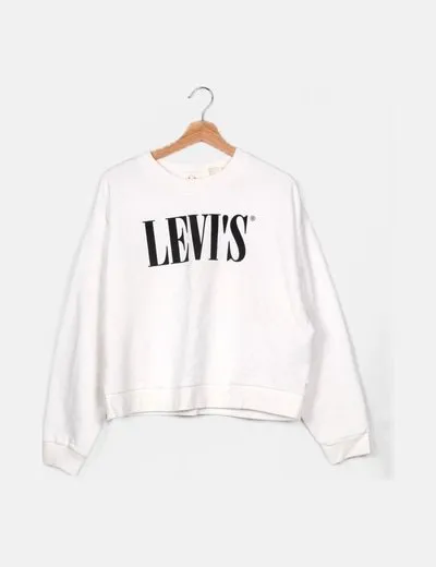 Levi's Sudadera deportiva blanca manga larga