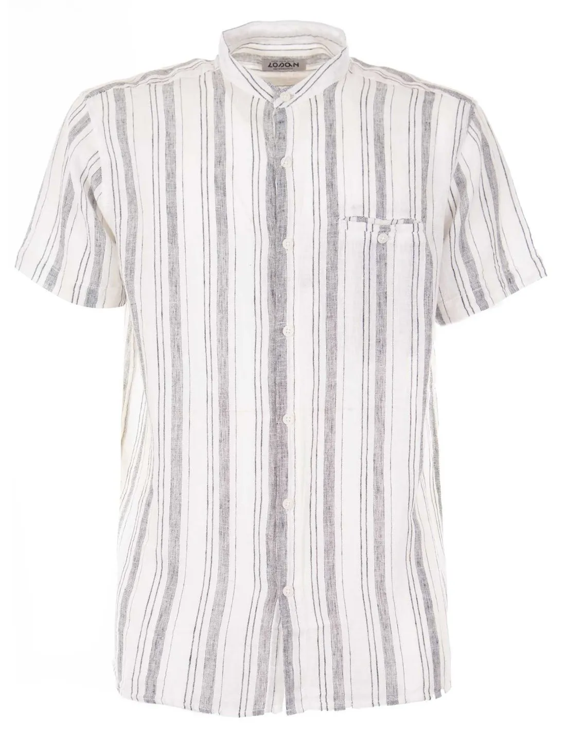 LOSAN - Camisa blanca y negra 311 3001AL Hombre