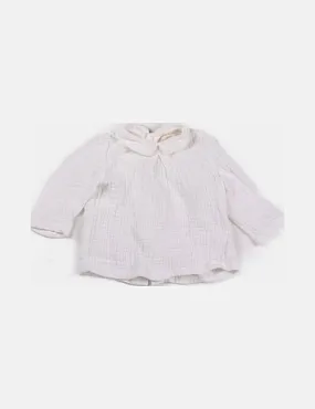 Mango Camisa texturizada blanca