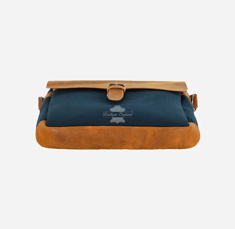 Minimalist Corssbody Bag Canvas Leather Detailing with Ipad Sleeve