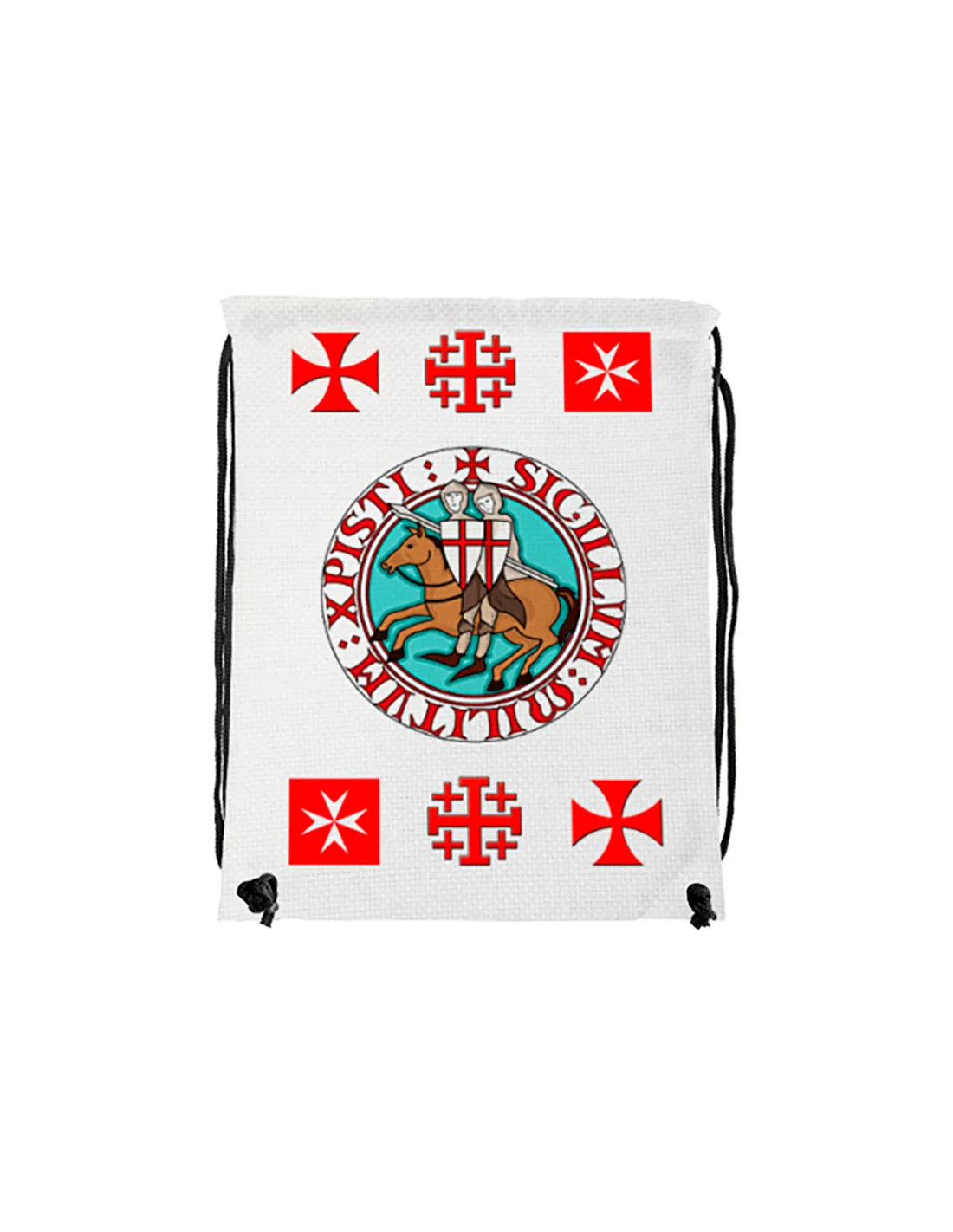 Mochila de cuerdas Cruces Caballeros Templarios (34x42 cms.)