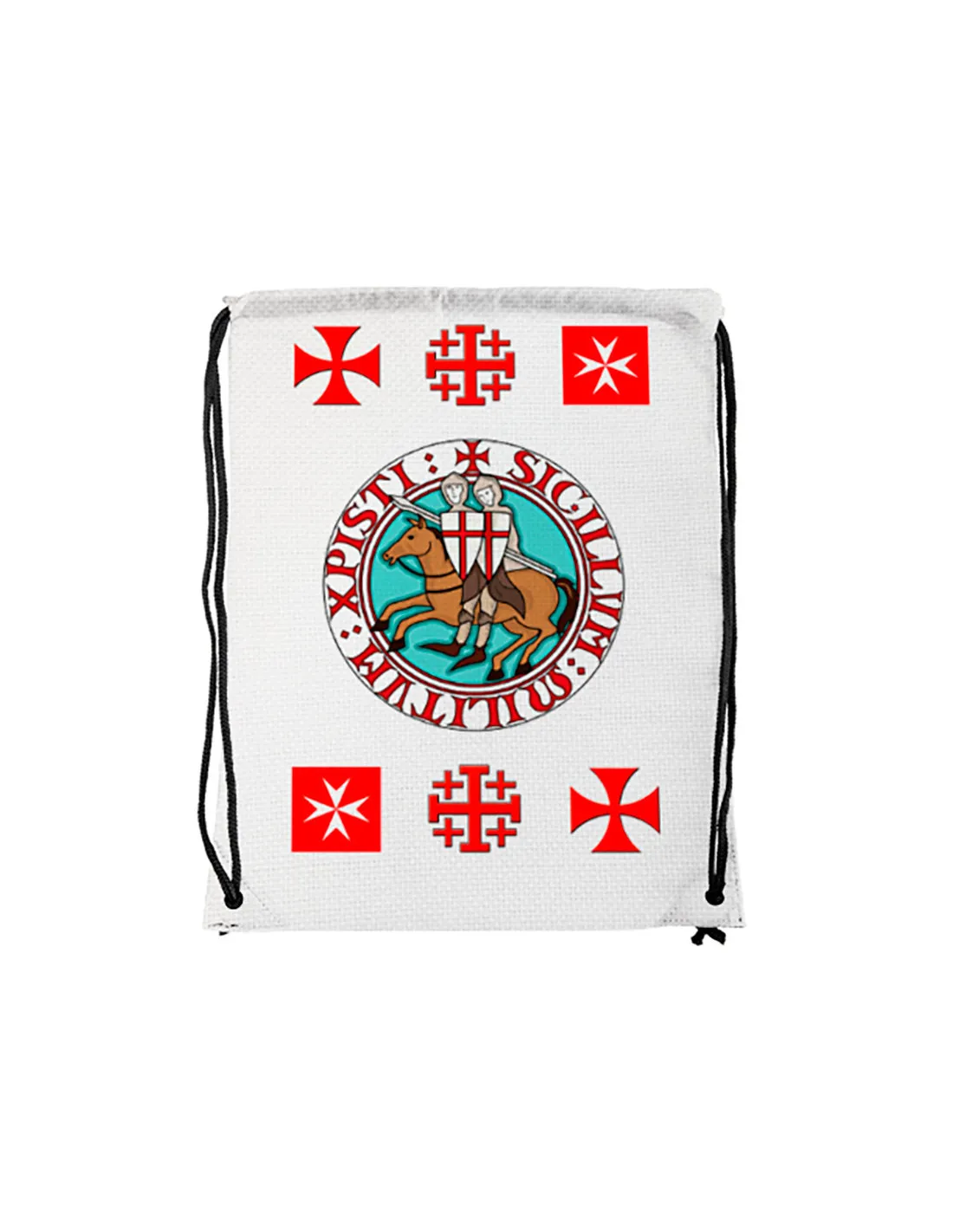 Mochila de cuerdas Cruces Caballeros Templarios (34x42 cms.)