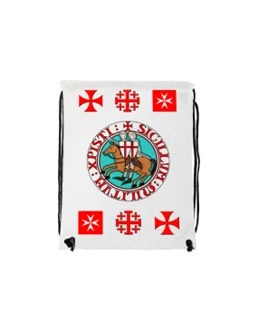 Mochila de cuerdas Cruces Caballeros Templarios (34x42 cms.)