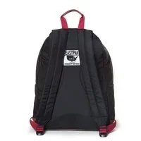 MOCHILA EASTPAK Fondo cuero Wyoming Into cuero 24 litros EK81187T negra y P roja