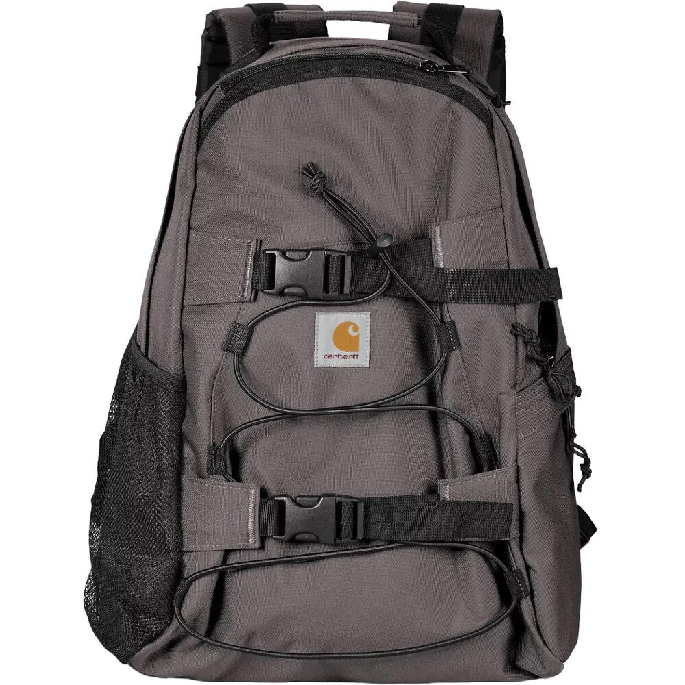 Mochila Gris Carhartt Kickflip Backpack Manta Repelente Al Agua Con Cremallera Bidireccional